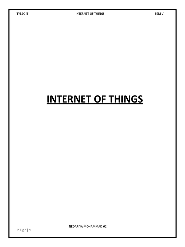 TYBSC IT: IoT Practical Manual Sem V | PDF | Raspberry Pi | Hdmi