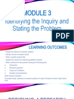 Week 4 Identifying The Inquiry and Stating The Problem 1