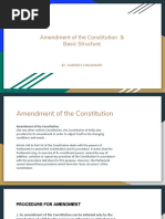 Amendment of The Constitution & Basic Structure: By: Kartikey Chaudhary