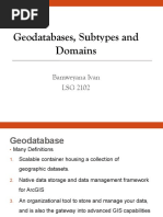 Lecture 7-Geodatabases, Subtypes and Domains