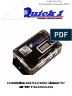Installation and Operation Manual For 4R70W Transmissions
