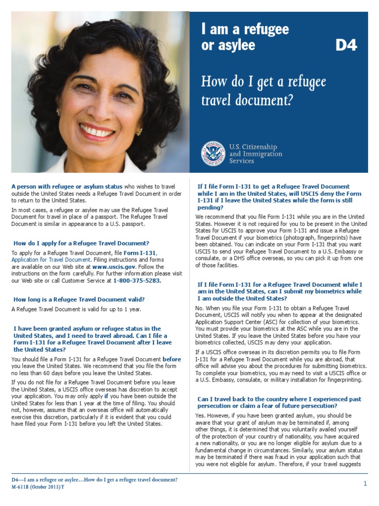 How Do I Get A Refugee Travel Document? PDF Asylum Seeker Refugee