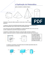 Ficha de Matemática sobre Volumes de Sólidos Geométricos