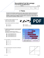 Escola Secundária/3 Da Sé-Lamego: Prova Escrita de Matemática