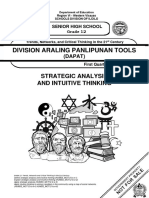 Division Araling Panlipunan Tools: Strategic Analysis and Intuitive Thinking