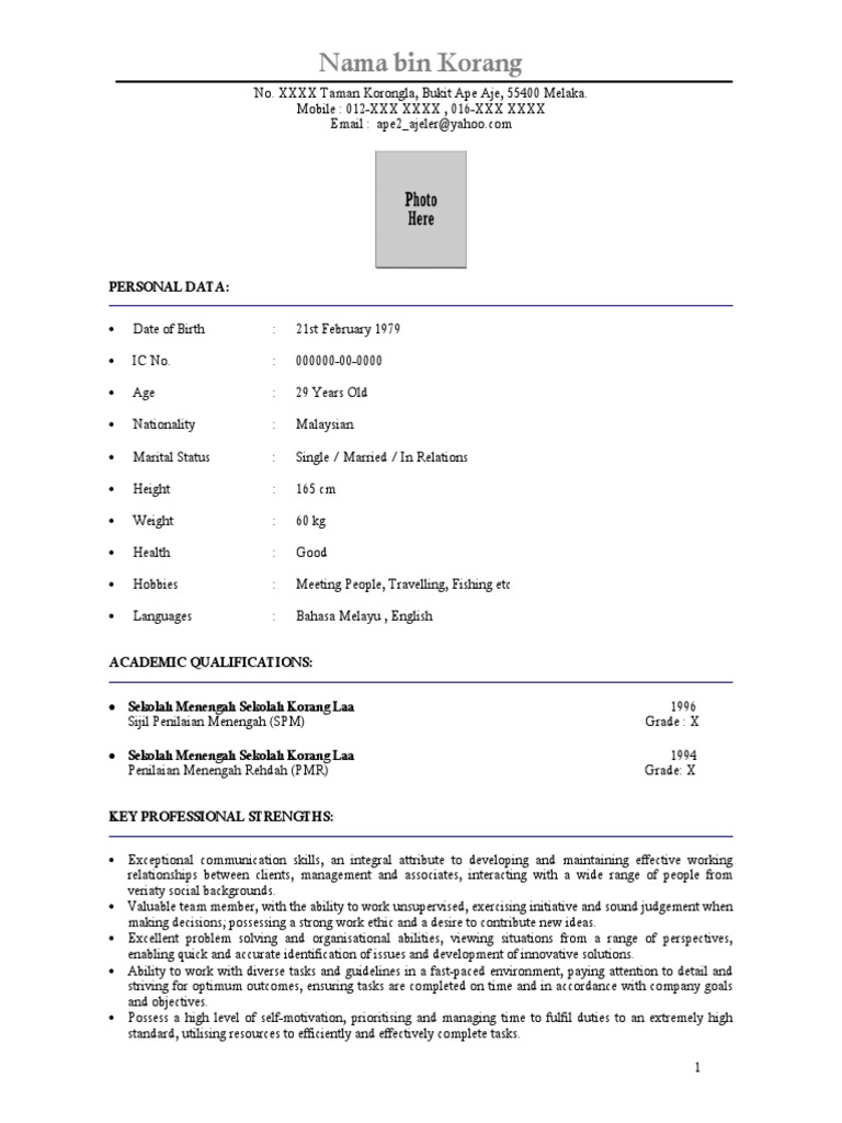 Contoh Resume Terbaik  Cheque  Money