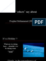 What "Others" Say About: Prophet Mohammed (SWAS)
