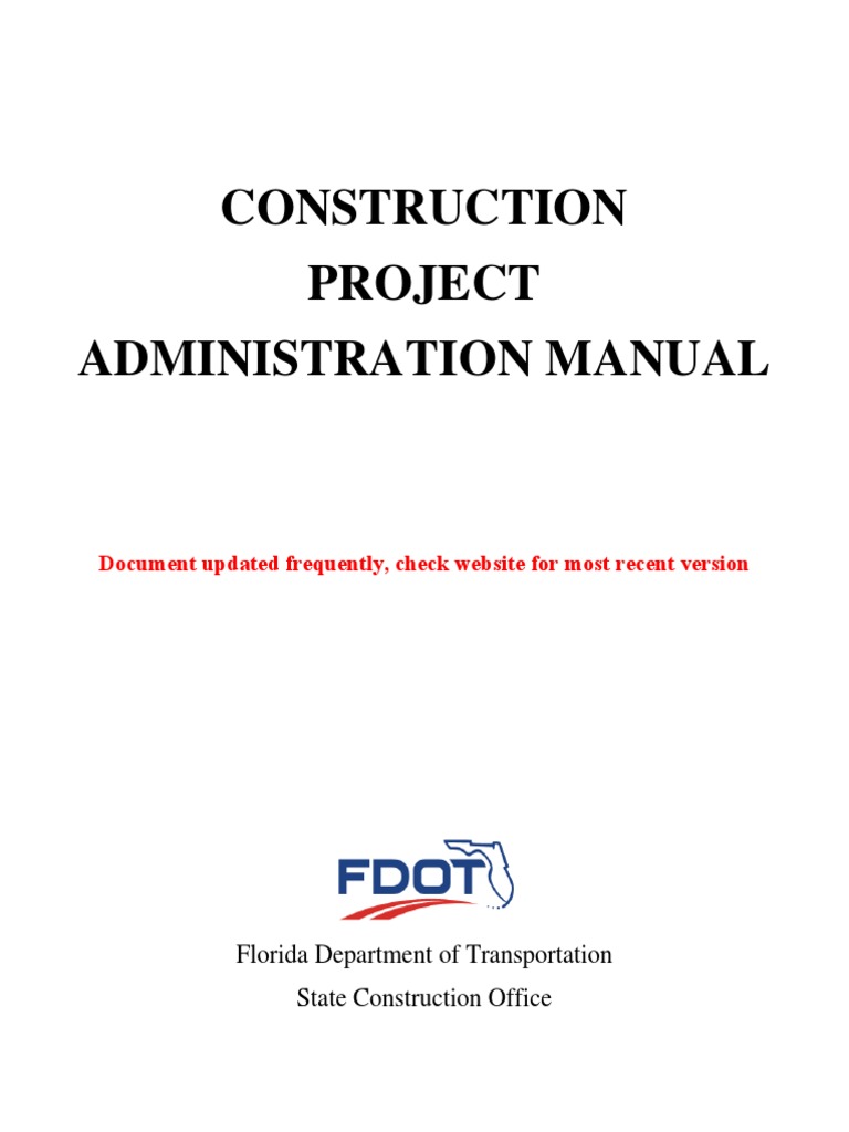 Florida Construction Project Manual | PDF | Quality Assurance | General ...