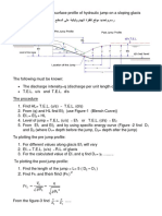 Location and Water Surface Profile of Hydraulic Jump On A Sloping