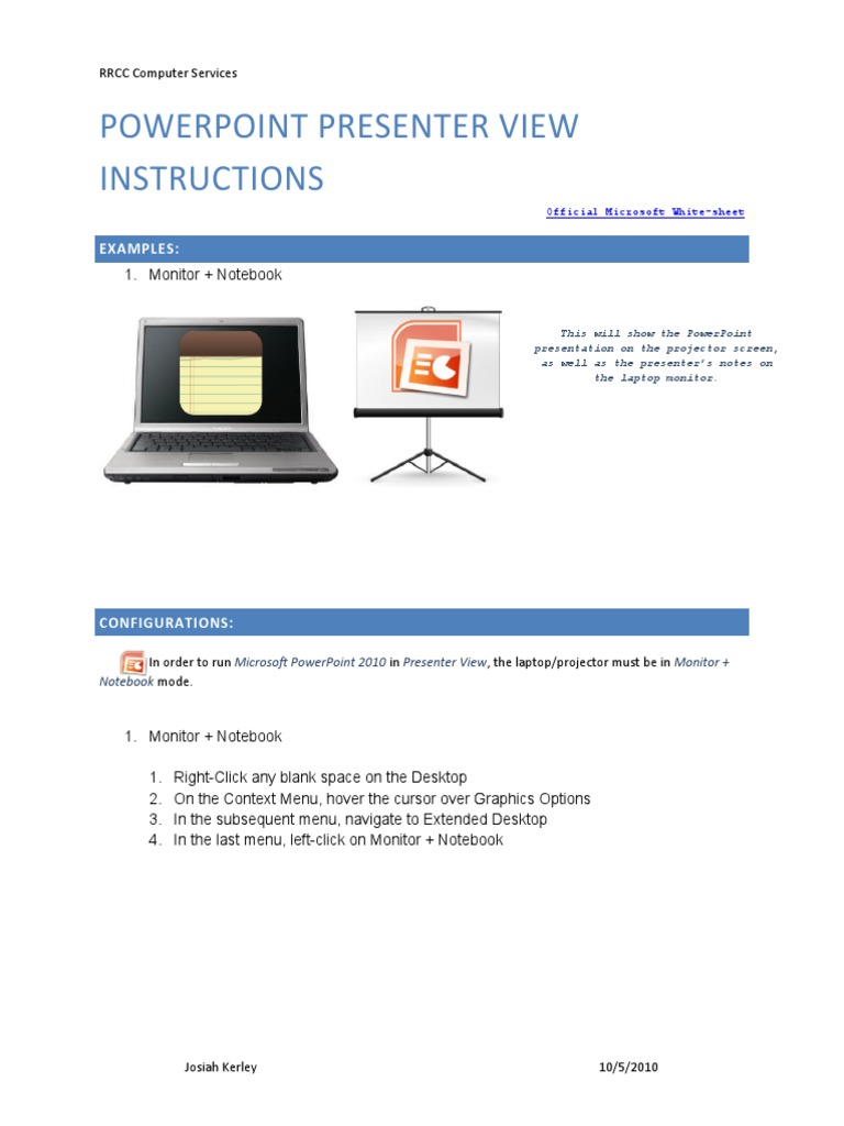 PowerPoint Presenter View Setup Guide | PDF