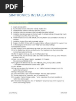 Sim Tronics Installation