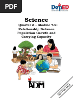 Science: Quarter 3 - Module 7.2: Relationship Between Population Growth and Carrying Capacity