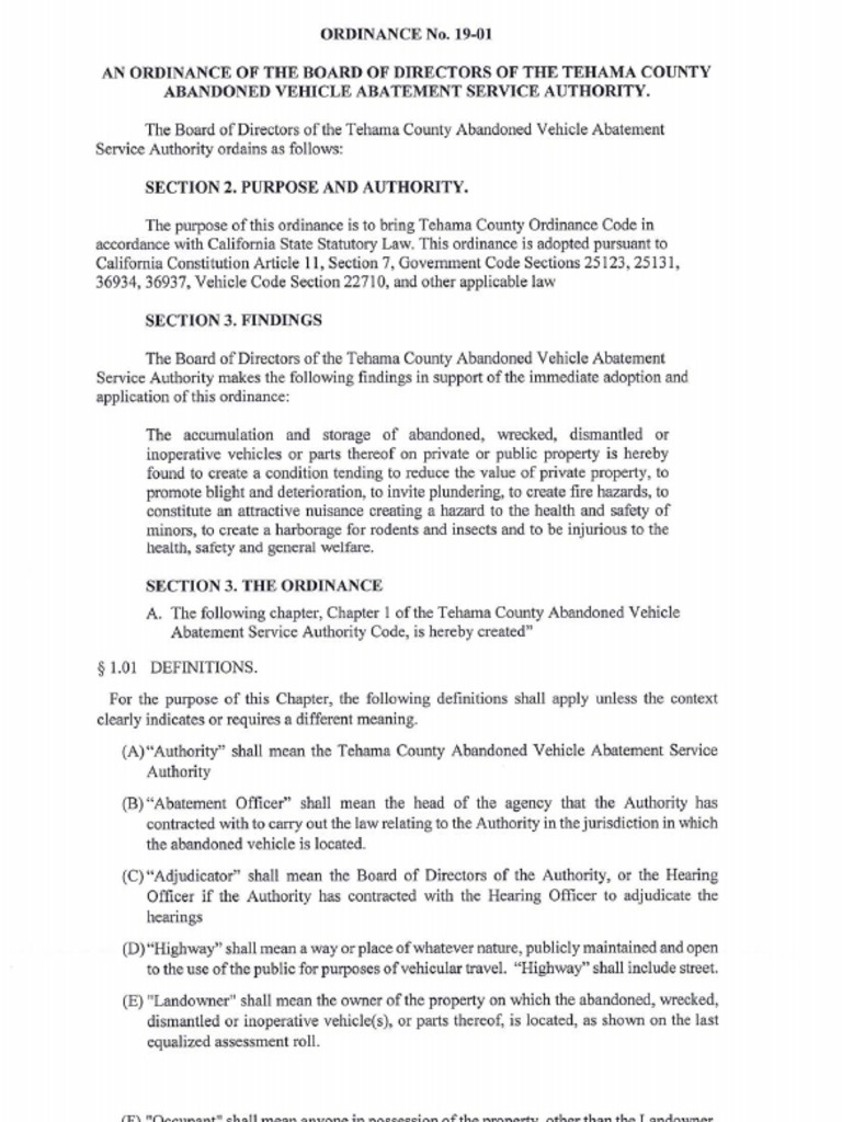 AVA Ordinance 1901 Final PDF