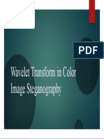 Wavelet Transform in Color Image Steganography