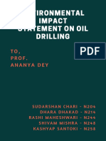 Environmental Impact Statement On Oil Drilling: TO, Prof. Ananya Dey
