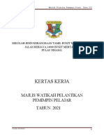 Kertas Kerja Watikah Pelantikan Tahun 2021