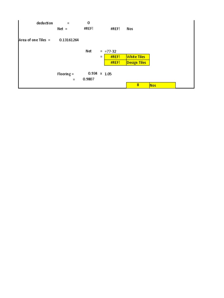 Tiles Calculations PDF Architectural Elements Buildings And