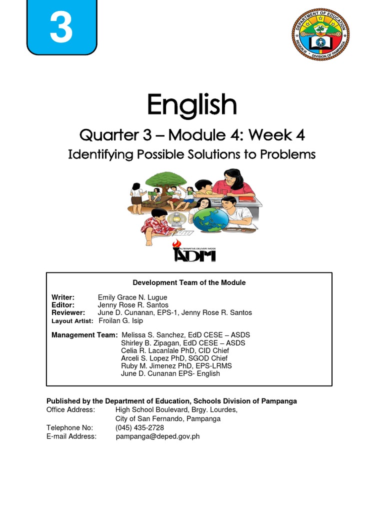 Eng3 Q3 Module4 Week4 Identifying-Possible-Solutions-to-Problems | PDF