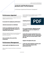 Performance Appraisal and Performance Management