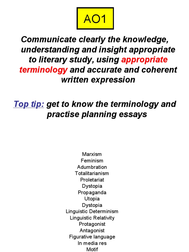 Literary Analysis Terminology Guide | PDF | Marxism | Linguistics