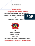 PPC Advertising (Google Ads and Adward Express) : Research Synopsis ON