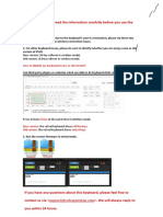 Please Read Before Using The Keyboard