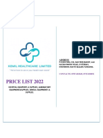 Hospital Equipment Word 2022 Price List
