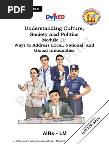 UCSP Q2 Module11 Ways To Address Local, National, and Global Inequalities