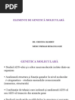 Elemente de genetica moleculara - curs studenti 2022