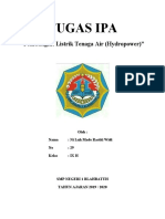 Tugas Ipa: "Pembangkit Listrik Tenaga Air (Hydropower) "