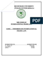 Aligarh Muslim University Mallapuram Center Kerala: Mid Term of International Trade Law Topic