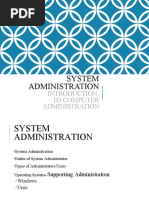 System Administration Introduction