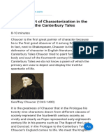 Chaucer's Art of Characterization in The Prologue of The Canterbury Tales