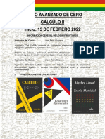 INFORMACION DEL CURSO CLASES CALCULO II 2020P