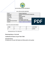 Dayananda Sagar University: Mentoring Hours: 1 Hr/week Conduction of Classes: As Per Time Table