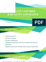 Quality Control & Quality Assurance: Reported by Ronald Pereyra