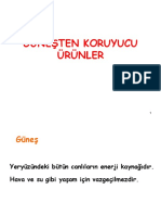 Güneşten Koruyucu Ürünler 10.hafta