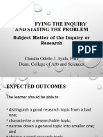 Module 3-Subject Matter of The Inquiry