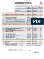 JNU HRDC 2021-22 Online Course Schedule