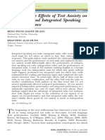 Huang-2013-Comparing the Effects of Test Anxiety on Independent and Integrated Speaking Test Performance