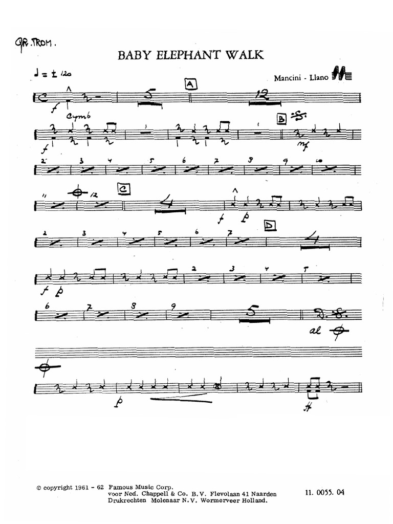 Baby Elephant Walk Grote Trom PDF