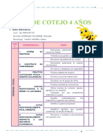 Lista de Cotejo 4 Años