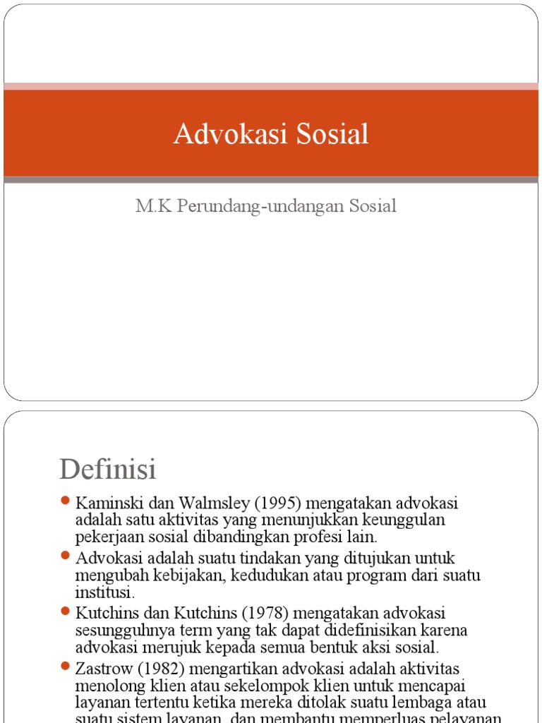 Prinsip dan Jenis Advokasi Sosial PDF Politik