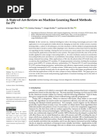 Applied Sciences: A State-of-Art-Review On Machine-Learning Based Methods For PV