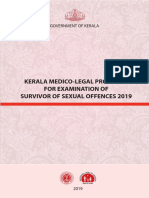 Kerala Medico-Legal Protocol For Examination of Survivor of Sexual Offences - 2019