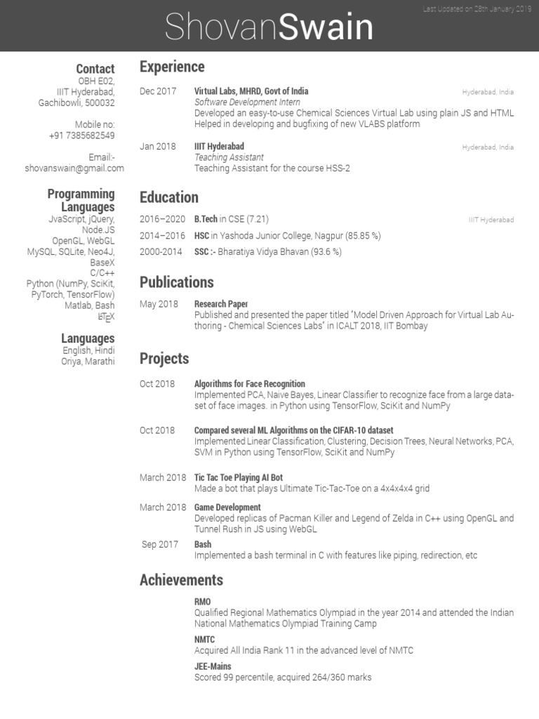 Software Developer & Researcher Profile | PDF | Machine Learning ...