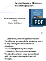 Marketing Plan Direction Objectives Support