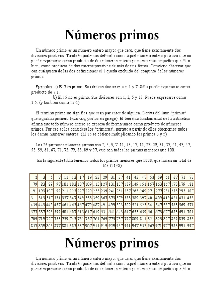 Numeros Primos