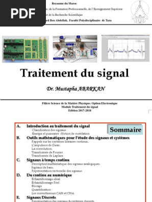 Polycopie Traitement Signal-S6 | PDF | Fréquence | Densité