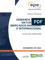 EPE, 2020 - Nota Técnica Demanda de Gás Natural Vfinal
